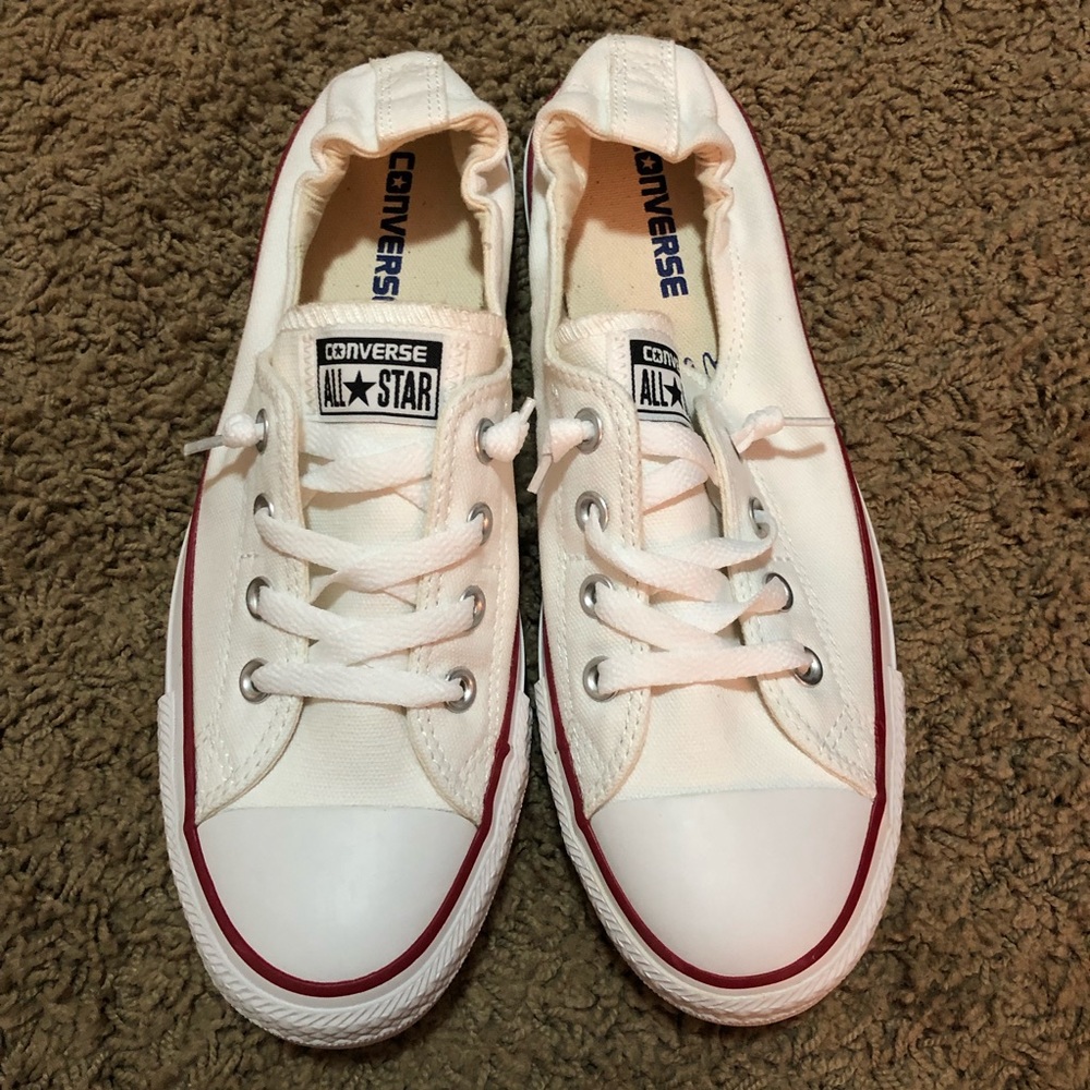White Converse shoreline size 10